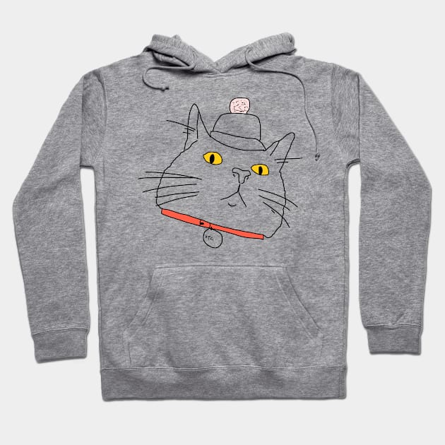 A cute cat in a cute hat! Hoodie by HFGJewels